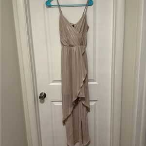 Express Beige High Low Dress